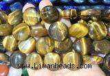 CIBS10 15 inches 20mm coin yellow tiger eye gemstone beads wholesale