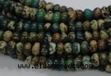 CIJ06 15.5 inches 4*6mm rondelle impression jasper beads wholesale