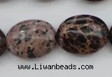 CIJ123 15.5 inches 13*18mm oval dyed impression jasper beads wholesale