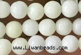 CIJ200 15.5 inches 4mm round ivory jade beads wholesale