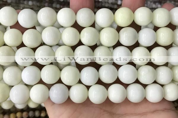 CIJ204 15.5 inches 12mm round ivory jade beads wholesale