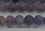 CIL109 15.5 inches 6mm round matte iolite gemstone beads