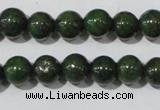 CIS01 15.5 inches 6mm round green iron stone beads wholesale