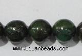 CIS03 15.5 inches 10mm round green iron stone beads wholesale