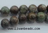 CJA02 15.5 inches 10mm round green jasper beads wholesale