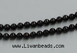 CJB01 16 inches 4mm round natural jet gemstone beads wholesale