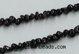 CJB31 16 inches 3*6mm chips natural jet gemstone beads wholesale