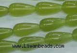 CKA105 15.5 inches 10*20mm teardrop Korean jade gemstone beads