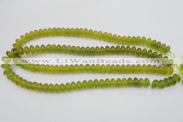 CKA214 15.5 inches 6*10mm rondelle Korean jade gemstone beads