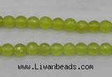 CKA217 15.5 inches 6mm faceted round Korean jade gemstone beads