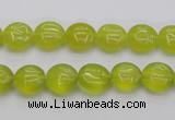 CKA235 15.5 inches 10mm flat round Korean jade gemstone beads