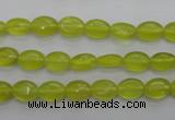 CKA241 15.5 inches 6*8mm oval Korean jade gemstone beads