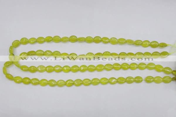 CKA242 15.5 inches 8*10mm oval Korean jade gemstone beads