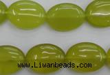 CKA247 15.5 inches 15*20mm oval Korean jade gemstone beads