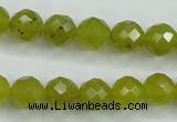 CKA27 15.5 inches 10mm faceted round Korean jade gemstone beads