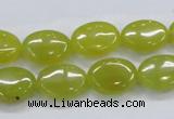 CKA33 15.5 inches 12*16mm oval Korean jade gemstone beads