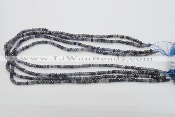 CKC215 15.5 inches 3*4mm faceted rondelle natural kyanite beads