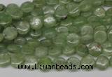 CKC251 15.5 inches 6mm flat round natural green kyanite beads