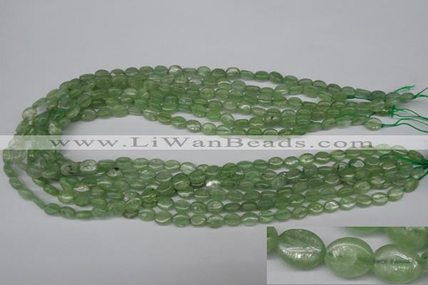 CKC265 15.5 inches 6*8mm oval natural green kyanite beads