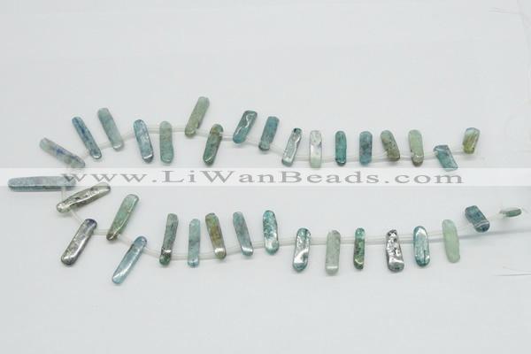 CKC31 16 inches 6*25mm wand natural kyanite beads wholesale