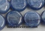 CKC516 15.5 inches 18mm flat round natural Brazilian kyanite beads