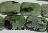 CKC69 15.5 inches 18*25mm rectangle natural green kyanite beads