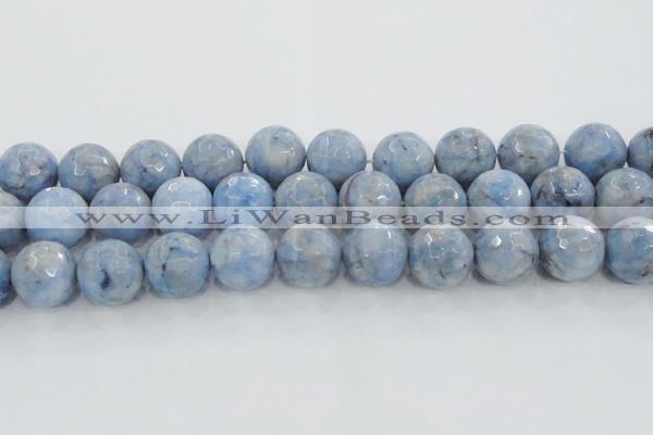 CKC708 15.5 inches 20mm faceted round imitation blue kyanite beads