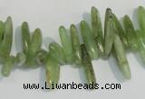 CKC71 15.5 inches 4*10mm – 6*35mm branch natural green kyanite beads