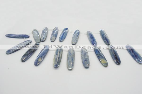 CKC79 Top drilled 13*50mm oval natural kyanite gemstone beads