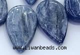 CKC820 15 inches 12*25mm - 14*28mm flat teardrop blue kyanite beads