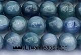 CKC836 15 inches 7mm round blue kyanite gemstone beads