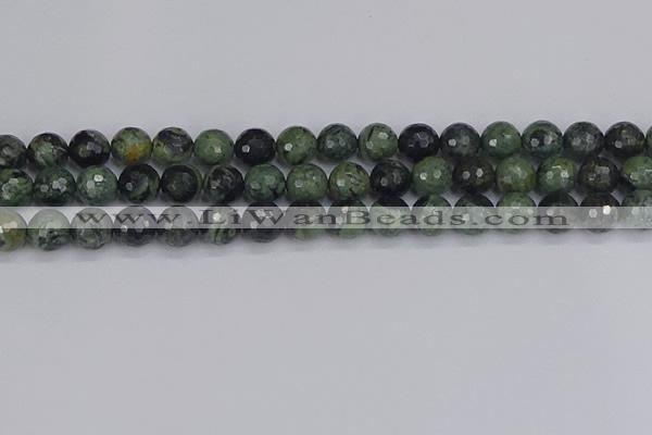 CKJ312 15.5 inches 8mm faceted round kambaba jasper beads