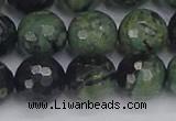 CKJ314 15.5 inches 12mm faceted round kambaba jasper beads