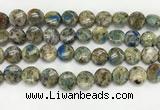 CKJ487 15.5 inches 11mm flat round natural k2 jasper beads