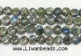 CKJ490 15.5 inches 11mm flat round natural k2 jasper beads