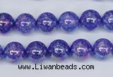 CKQ101 15.5 inches 6mm round AB-color dyed crackle quartz beads