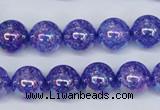 CKQ102 15.5 inches 8mm round AB-color dyed crackle quartz beads