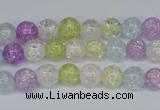 CKQ21 15.5 inches 6mm round dyed crackle quartz beads wholesale