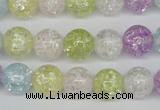 CKQ23 15.5 inches 10mm round dyed crackle quartz beads wholesale