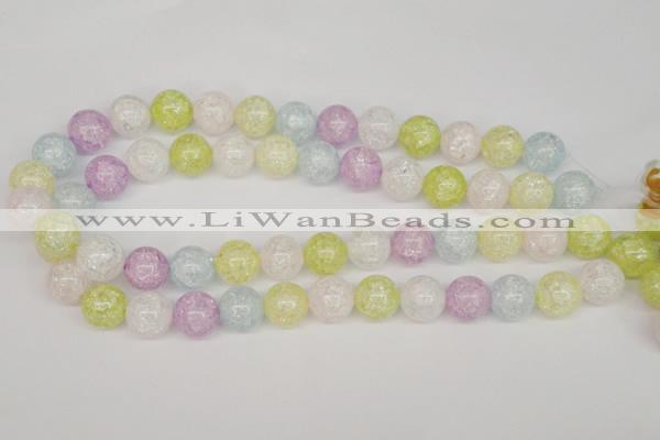 CKQ25 15.5 inches 14mm round dyed crackle quartz beads wholesale