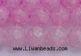 CKQ305 15.5 inches 14mm round dyed crackle quartz beads wholesale