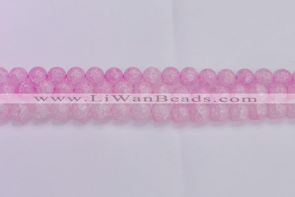 CKQ305 15.5 inches 14mm round dyed crackle quartz beads wholesale