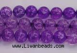 CKQ308 15.5 inches 6mm round dyed crackle quartz beads wholesale