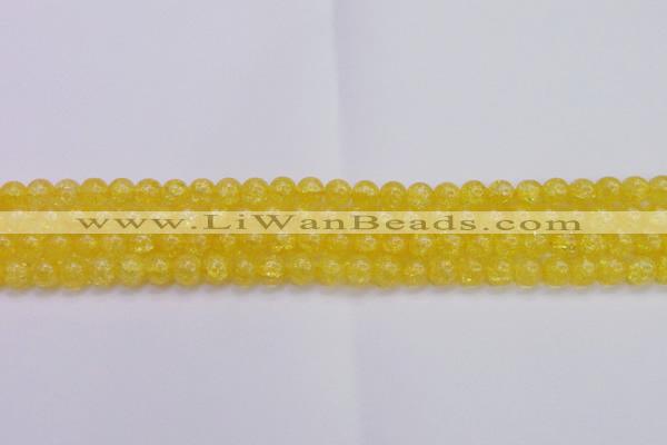 CKQ323 15.5 inches 8mm round dyed crackle quartz beads wholesale