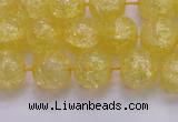 CKQ325 15.5 inches 12mm round dyed crackle quartz beads wholesale