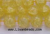 CKQ326 15.5 inches 14mm round dyed crackle quartz beads wholesale