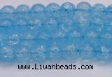 CKQ329 15.5 inches 6mm round dyed crackle quartz beads wholesale