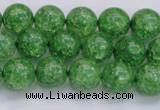 CKQ338 15.5 inches 10mm round dyed crackle quartz beads wholesale