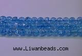 CKQ362 15.5 inches 8mm round dyed crackle quartz beads