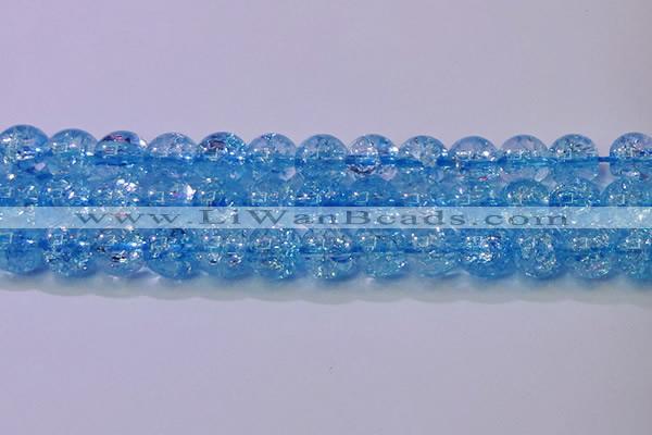 CKQ363 15.5 inches 10mm round dyed crackle quartz beads